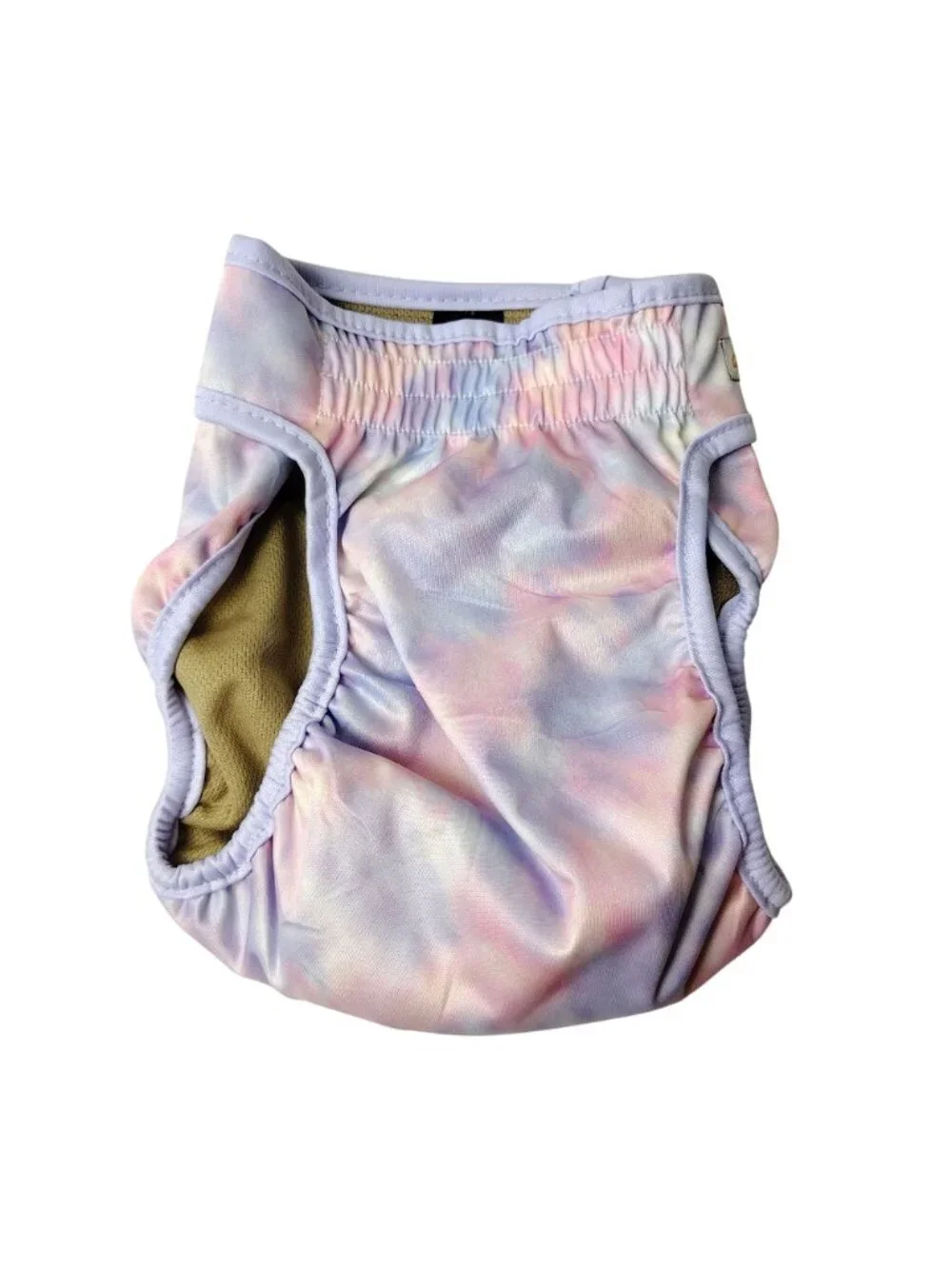 Dog Diaper 3-Pack Large Reusable, Washable and Adjustable Pastel Tie-Dye